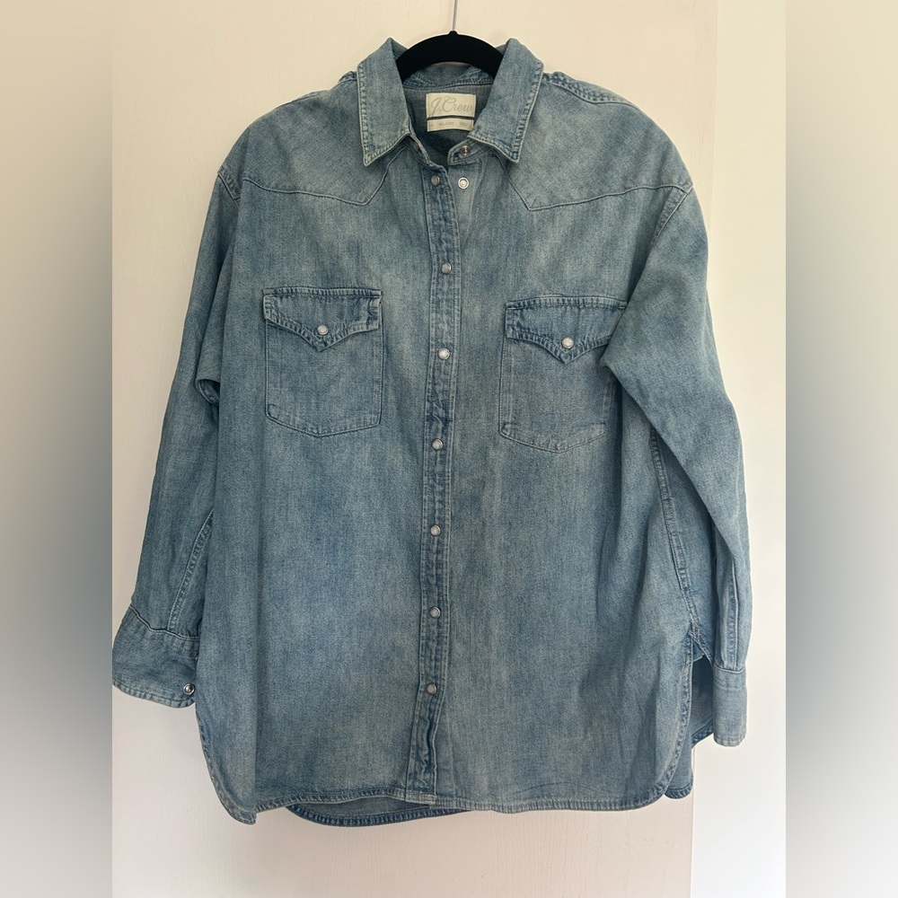 J. Crew Western Denim Button Down Shirt